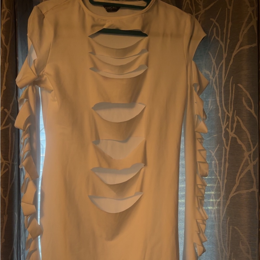 White cut out dress from ChicMe